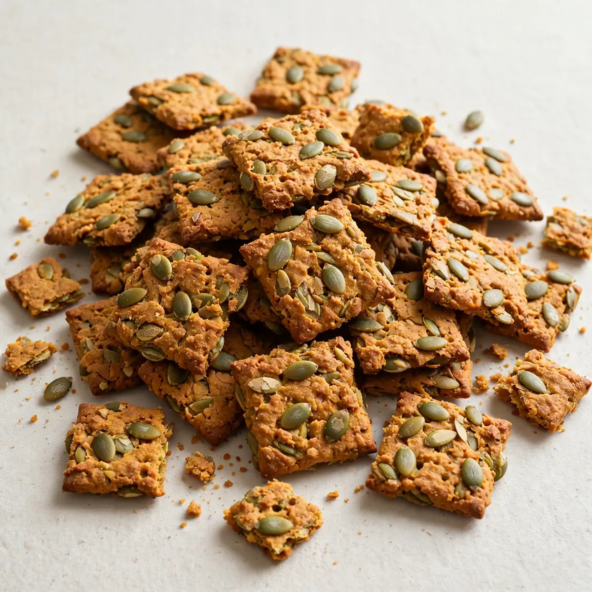 Familienfreundlich & Fix: Proteinreiche Kürbiskern-Crackers