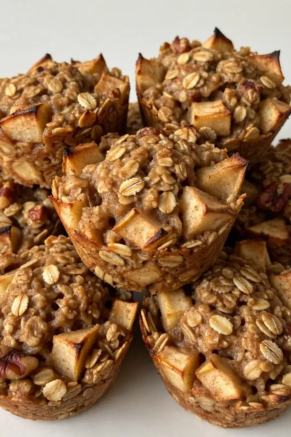 baked apple protein oatmeal cups