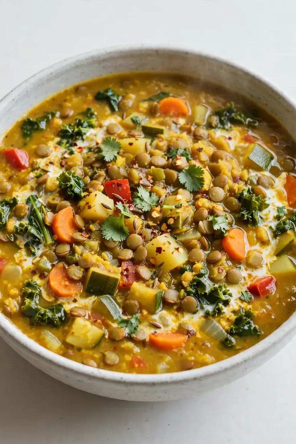 curried lentil and vegetable soup