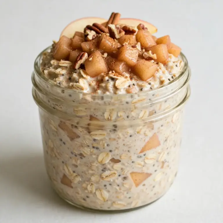 Fixes Abendessen: Apfelkuchen Protein Overnight Oats