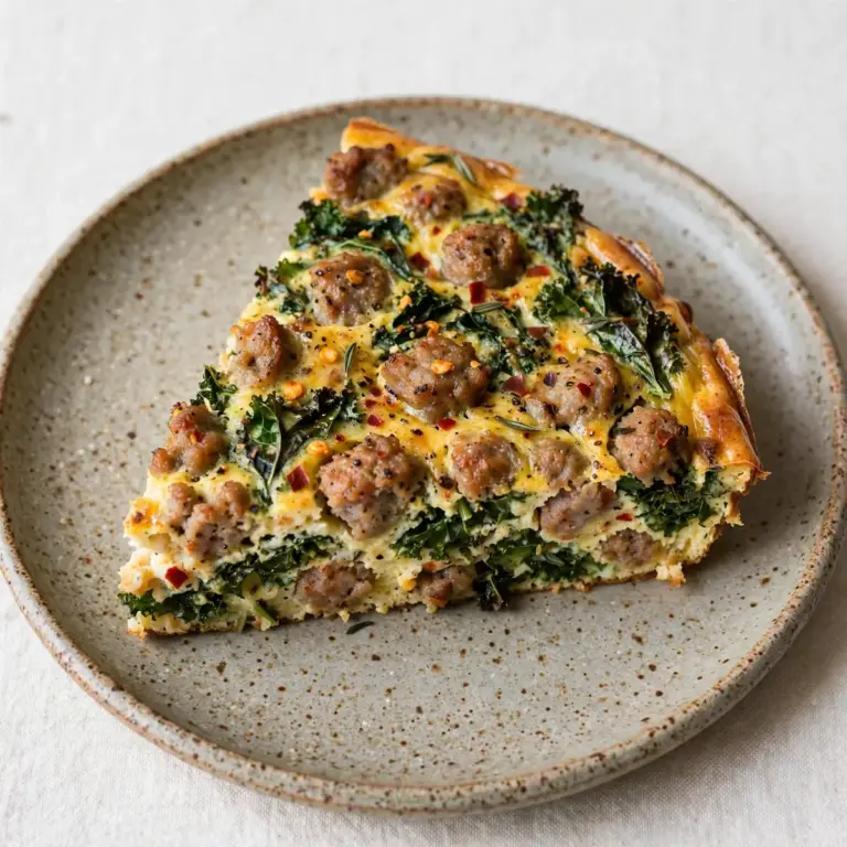 Schnelle Feierabend Grünkohl-Frittata mit Wurst