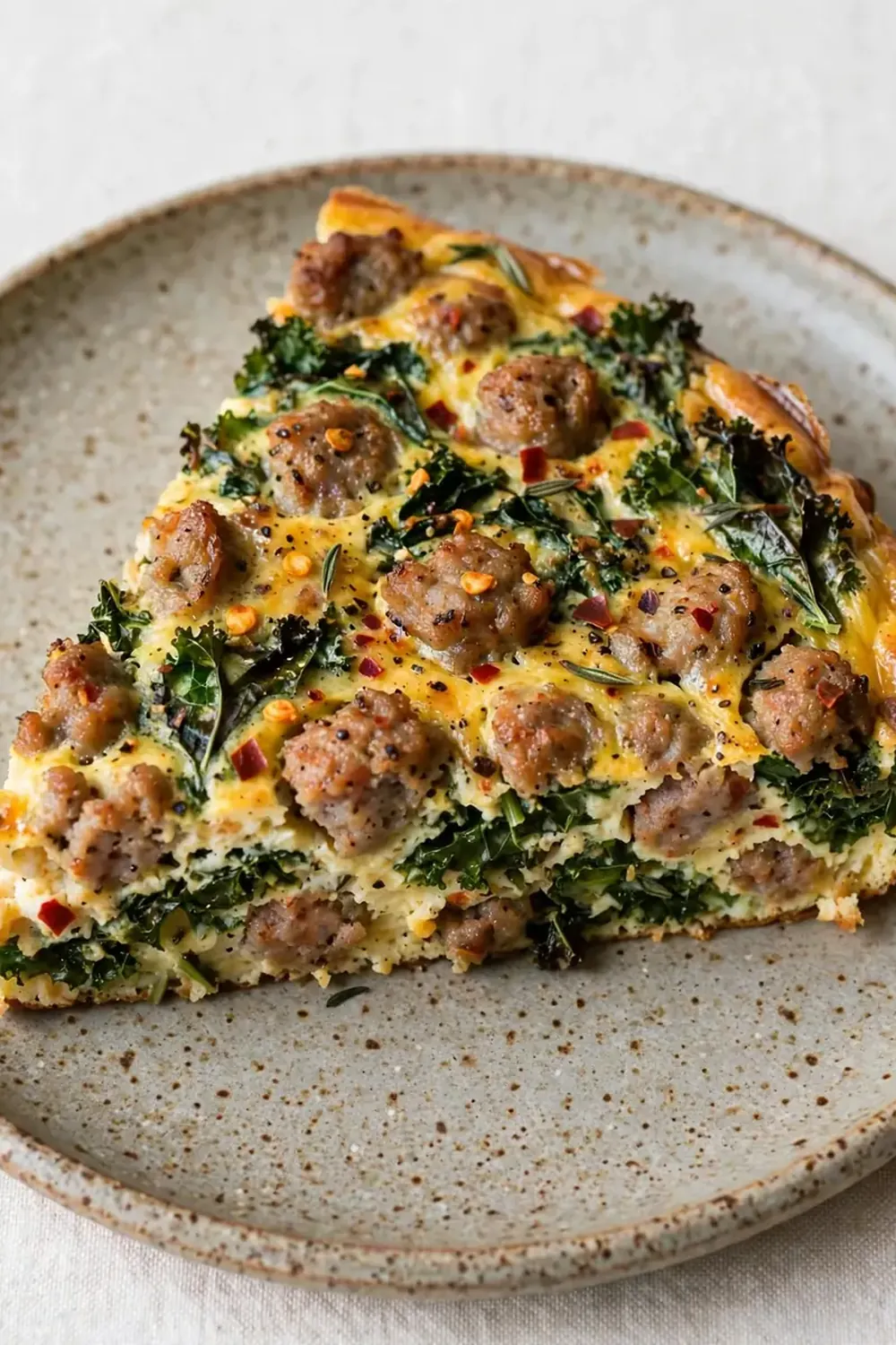 spicy sausage and kale frittata