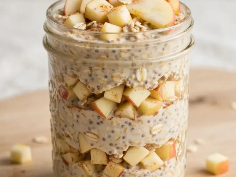 Apfel-Zimt-Overnight-Oats im Glas: Frühstück zum Mitnehmen