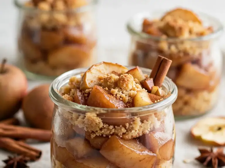 Apfelkuchen im Glas: Schnelles Dessert für Gäste
