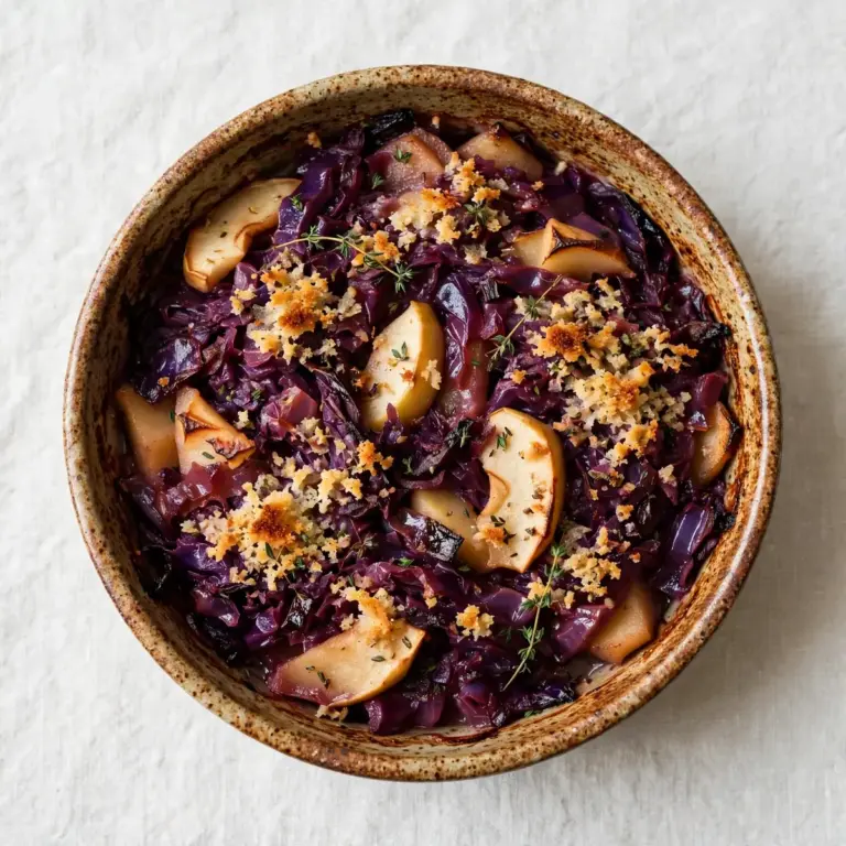 Apfel‑Rotkohl‑Auflauf Herbstlich Schnell Und Herzhaft