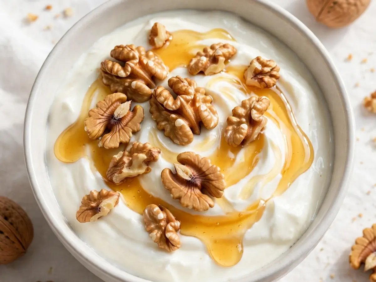 Griechischer Joghurt mit Honig und Walnüssen